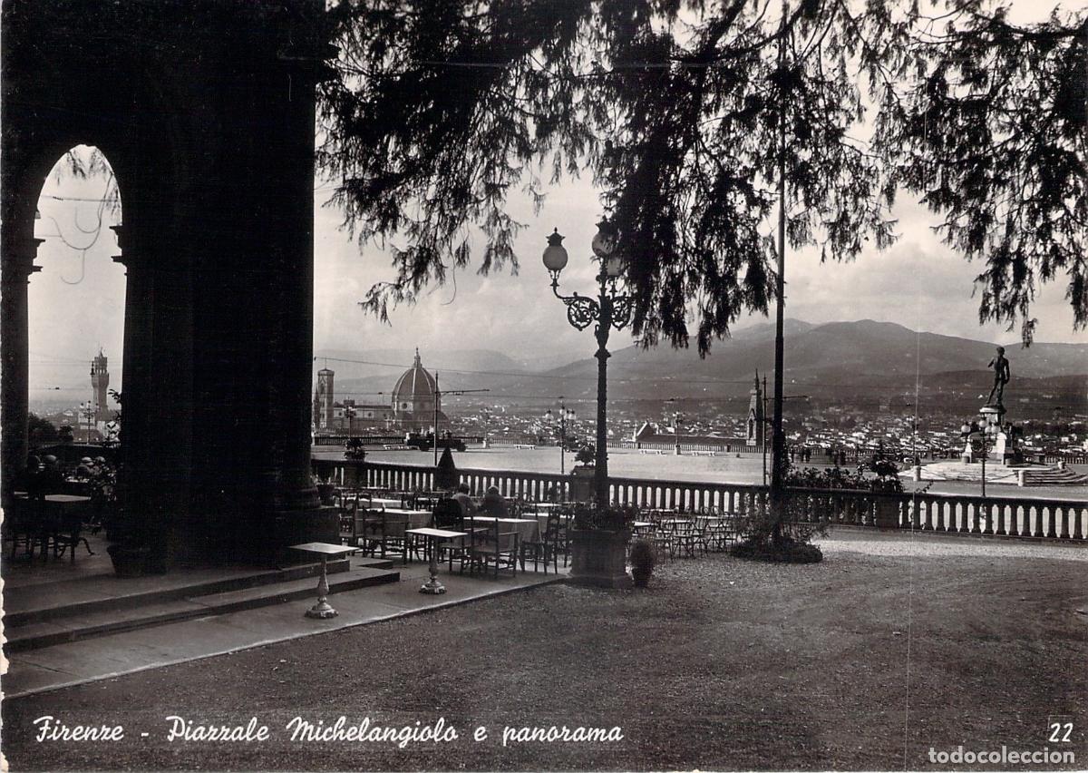 Postales: Postal de Florencia - Piazzale Michelangiolo y Panorama de la Ciudad