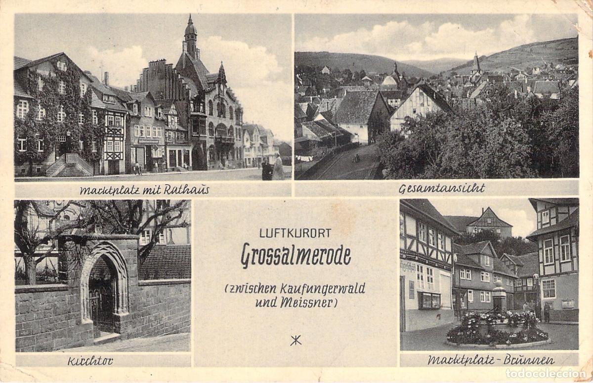 Postales: Postal de Grossalmerode, Alemania - Multivista con Ayuntamiento y Plaza