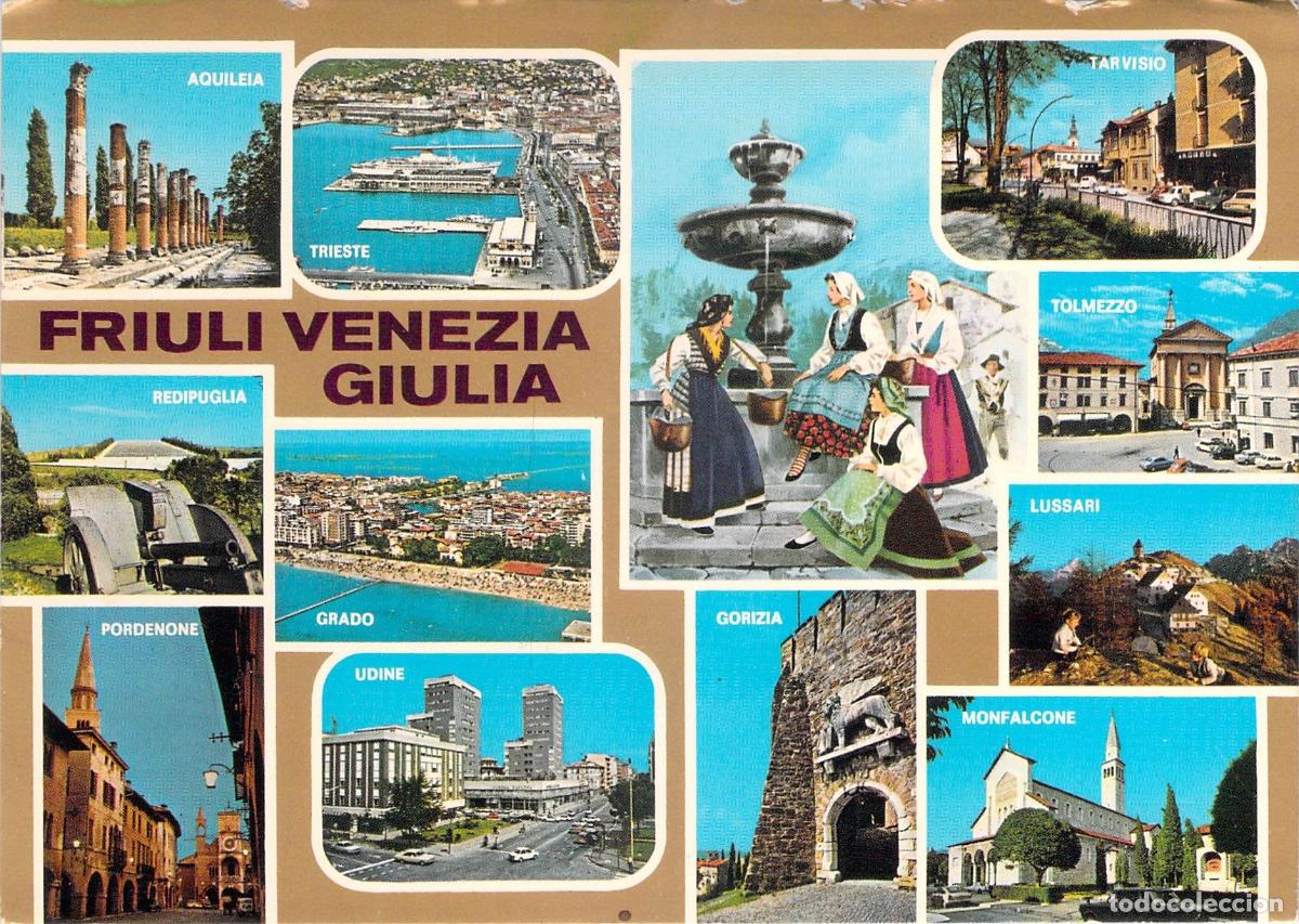 Postales: Postal Multi-vistas de la Regi&oacute;n de Friul-Venecia Julia, Italia