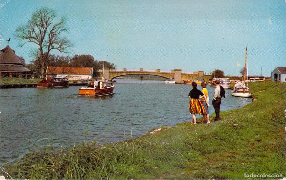 Postcards: Postal Tur&iacute;stica R&iacute;o Bure y Puente de Acle, Norfolk Broads, Inglaterra