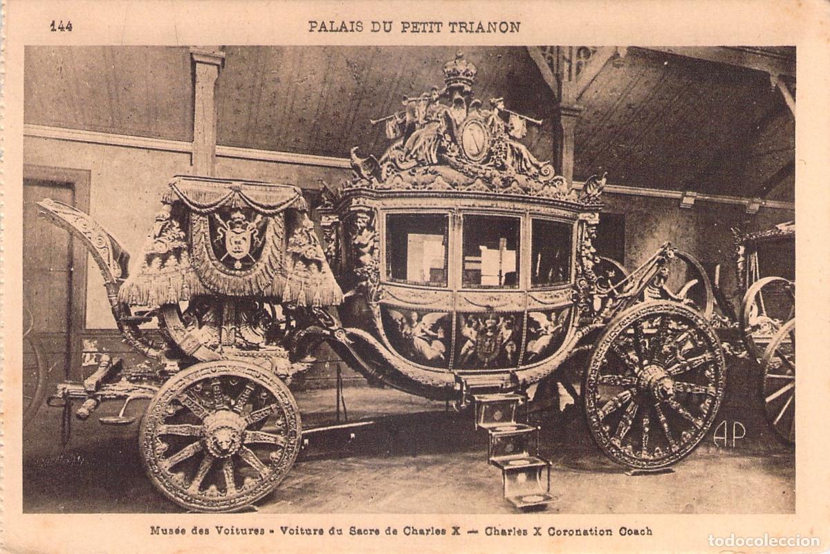 Postcards: Postal Museo de Carruajes Versalles Coche de la Coronaci&oacute;n de Carlos X