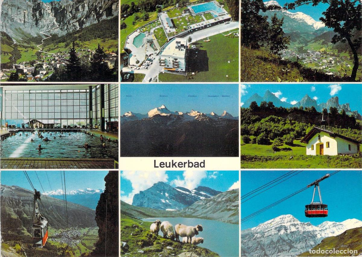 Postcards: Postal Multivista de Leukerbad Lo&egrave;che-les-Bains Suiza