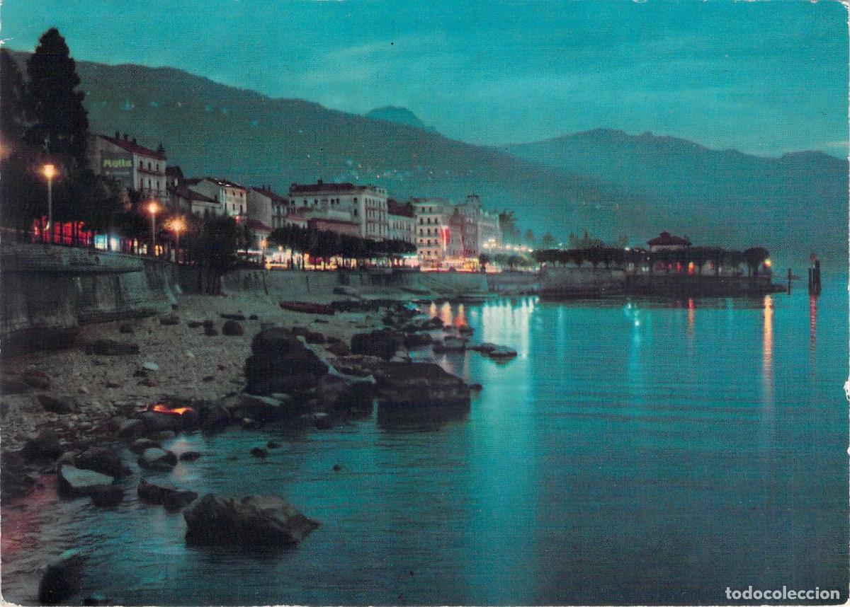 Postales: Postal de Stresa y el Lago Maggiore de Noche, Italia