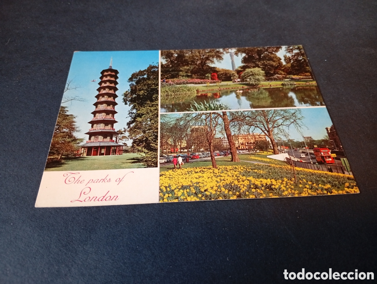 Postales: Postal parque jard&iacute;n Londres