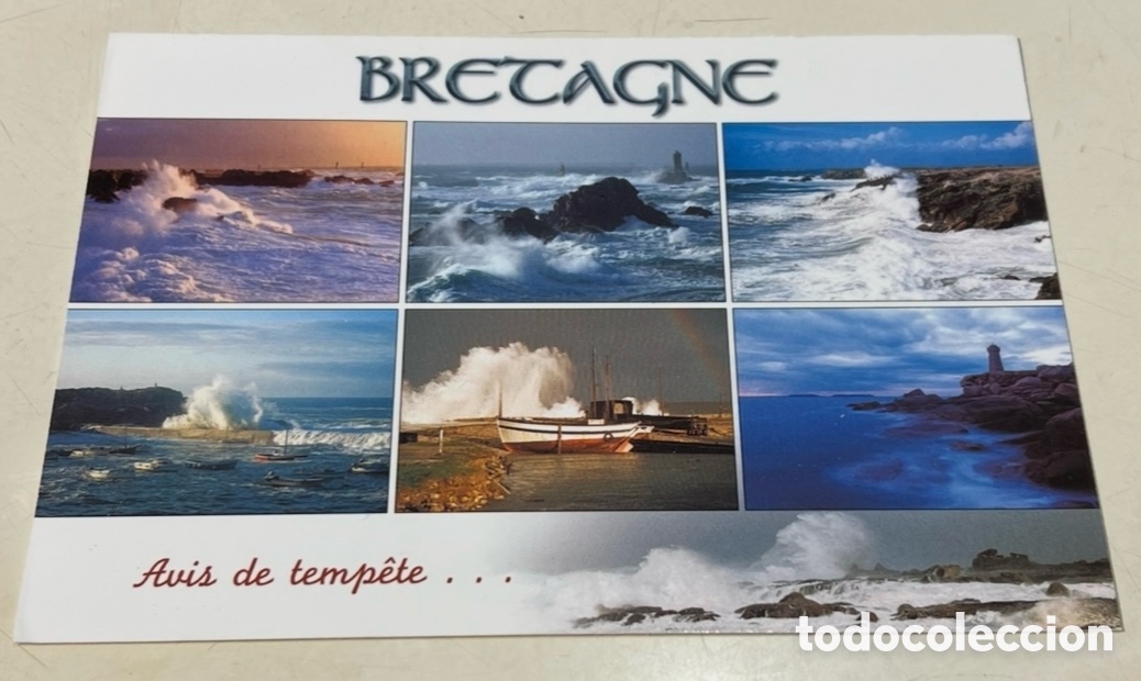 Postales: Postal. Im&aacute;genes de la Bretagne. Avis de tempete &hellip;. Francia.