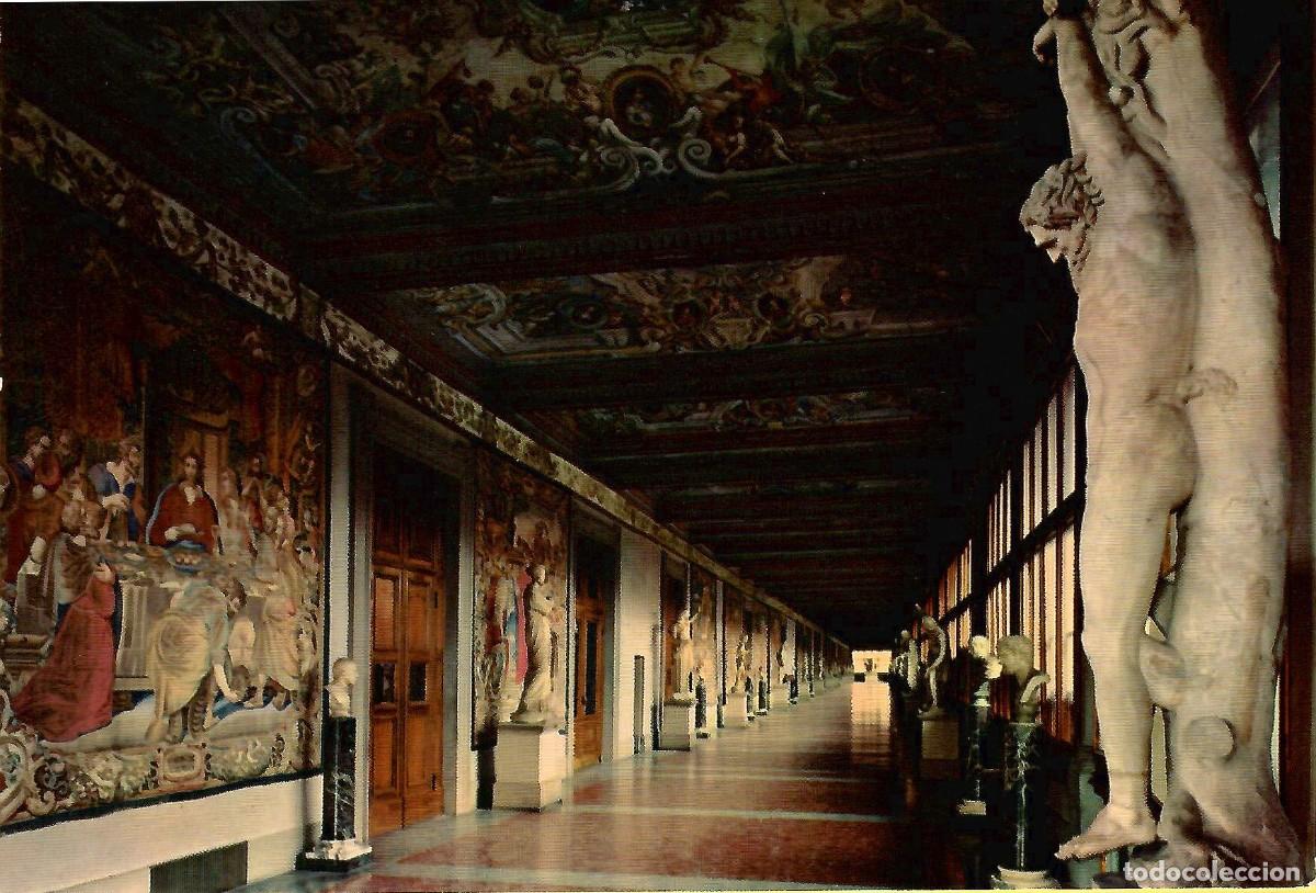 Postales: FIRENZE. Italia. Galleria degli Uffizi. Terzo Corridoio. Sin circular. EDIZ. GIUSTI DI S. BECOCCI