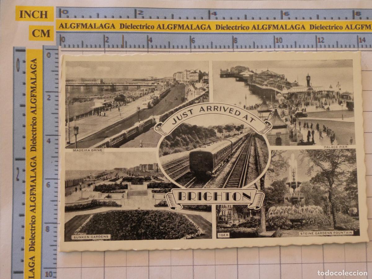 Postales: POSTAL DE REINO UNIDO GRAN BRETA&Ntilde;A. INGLATERRA. BRIGHTON. FERROCARRIL MADEIRA DRIVE, PALACE PIER 863