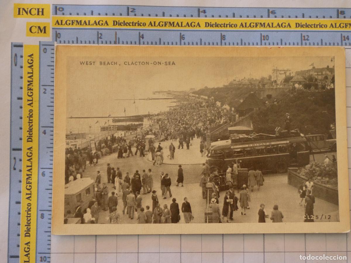Postales: POSTAL DE REINO UNIDO GRAN BRETA&Ntilde;A. CLACTON ON SEA WEST BEACH AUTOB&Uacute;S. 867