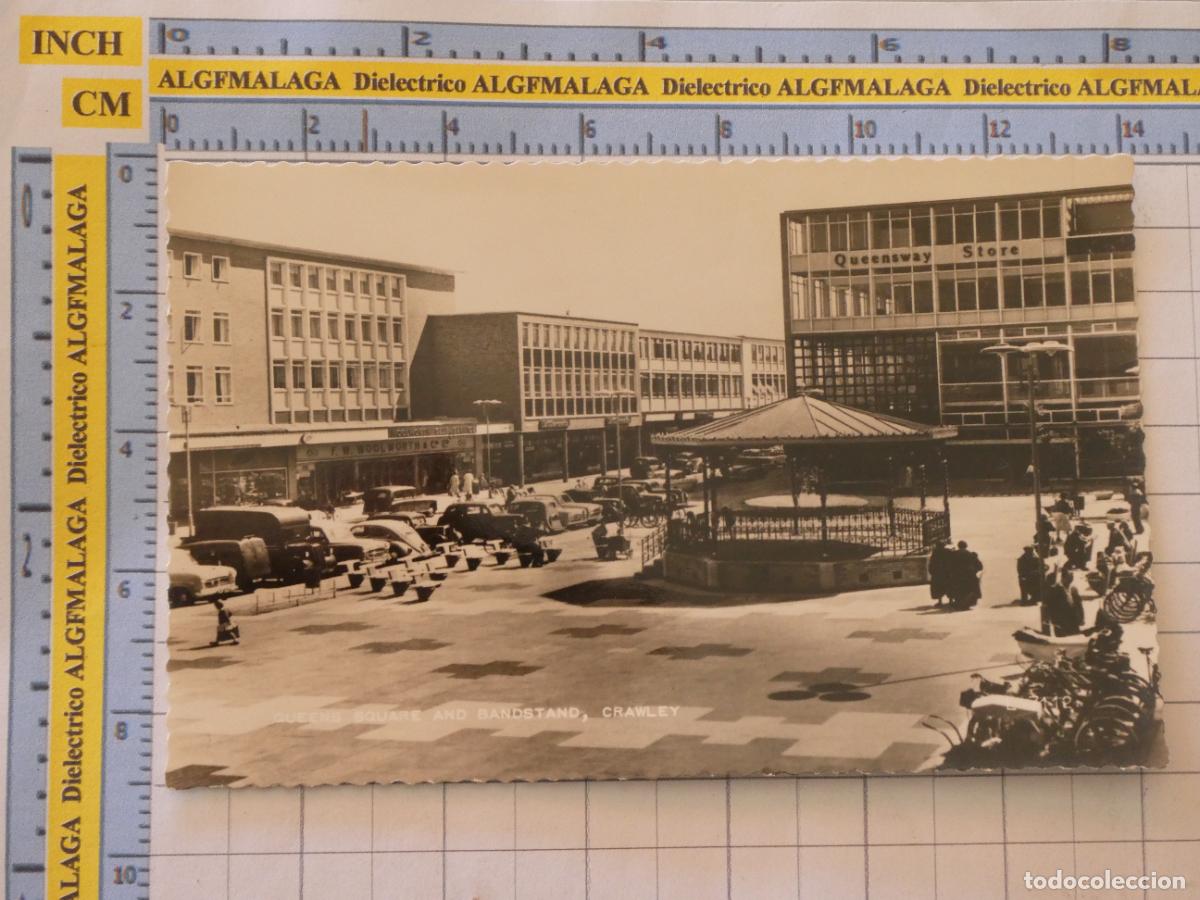 Postales: POSTAL DE REINO UNIDO GRAN BRETA&Ntilde;A. INGLATERRA CRAWLEY QUEENS SQUARE AND BANDSTAND. 874