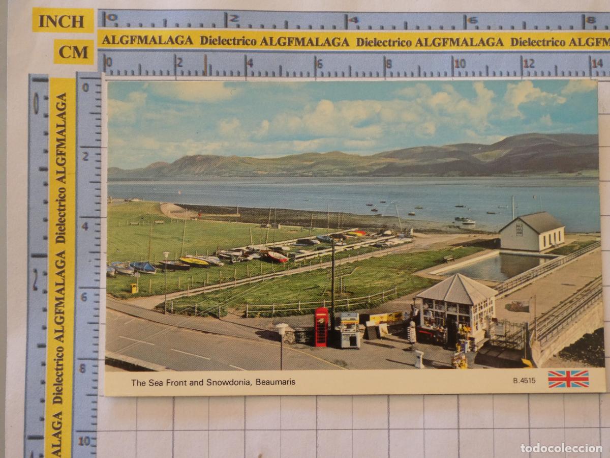 Postales: POSTAL DE REINO UNIDO GRAN BRETA&Ntilde;A. GALES BEAUMARIS THE SEA FRONT AND SNOWDONIA. 876