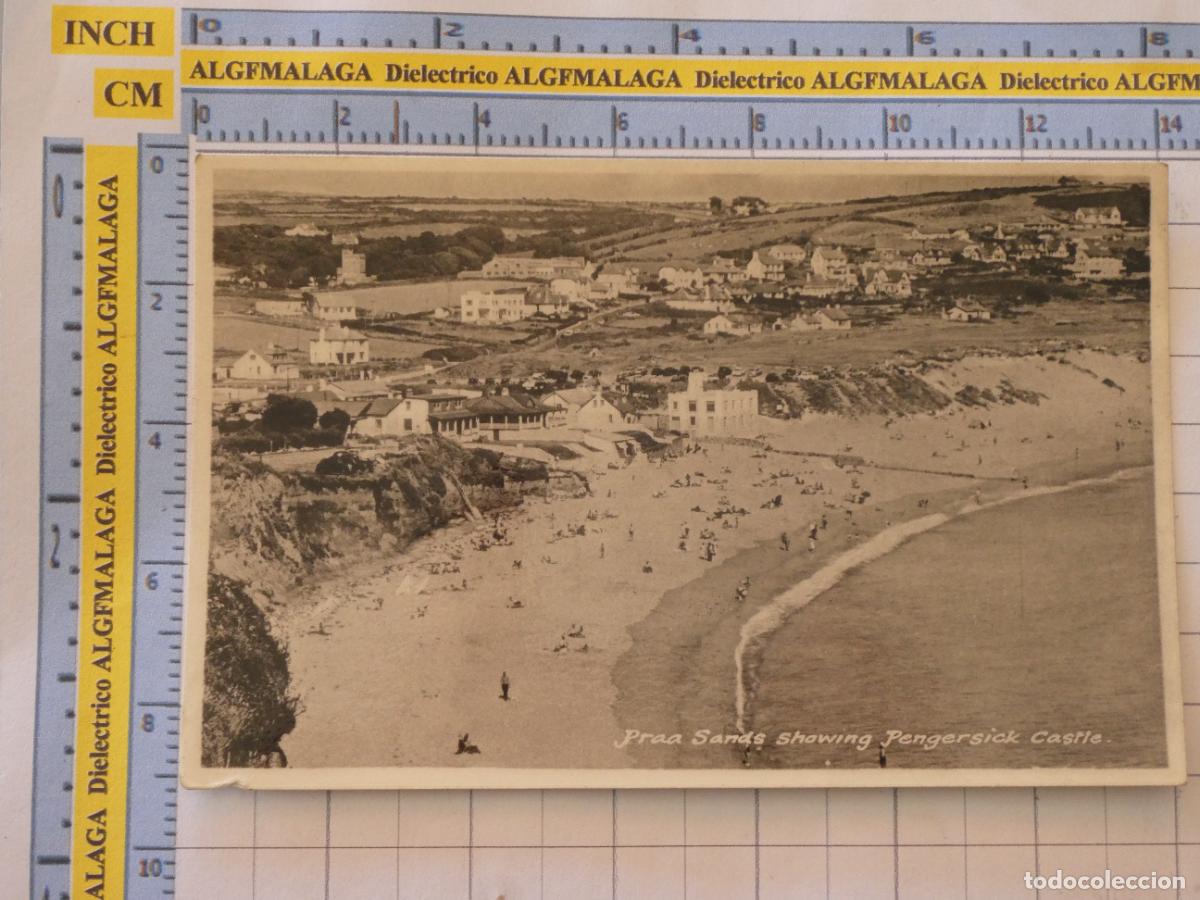 Postales: POSTAL DE REINO UNIDO GRAN BRETA&Ntilde;A. INGLATERRA PRAA SANDS SHOWING PENGERSICK CASTLE. 879