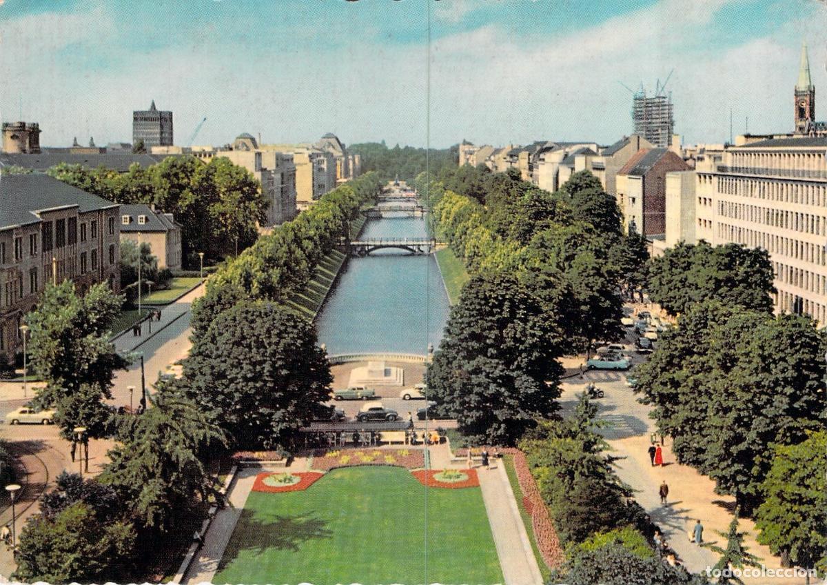 Postales: Postal de la Avenida K&ouml;nigsallee en D&uuml;sseldorf, Alemania