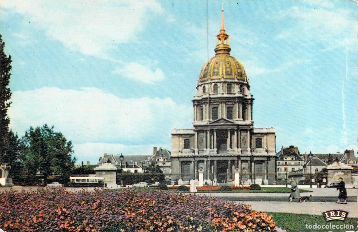 Postales: Postal de Par&iacute;s: Monumento de Les Invalides con C&uacute;pula Dorada