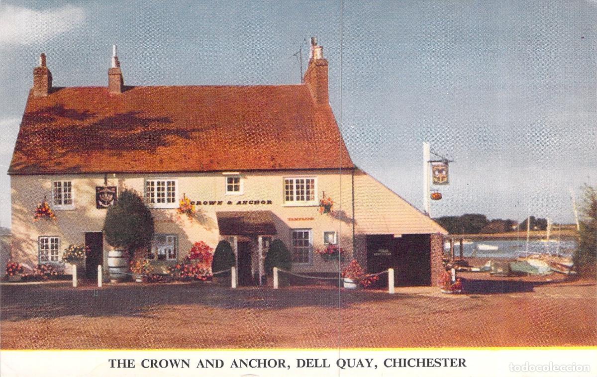 Postales: Postal de la Posada Crown and Anchor en Dell Quay, Chichester