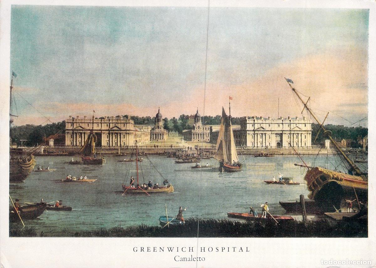 Postales: Postal de Pintura de Canaletto: Hospital Real de Greenwich