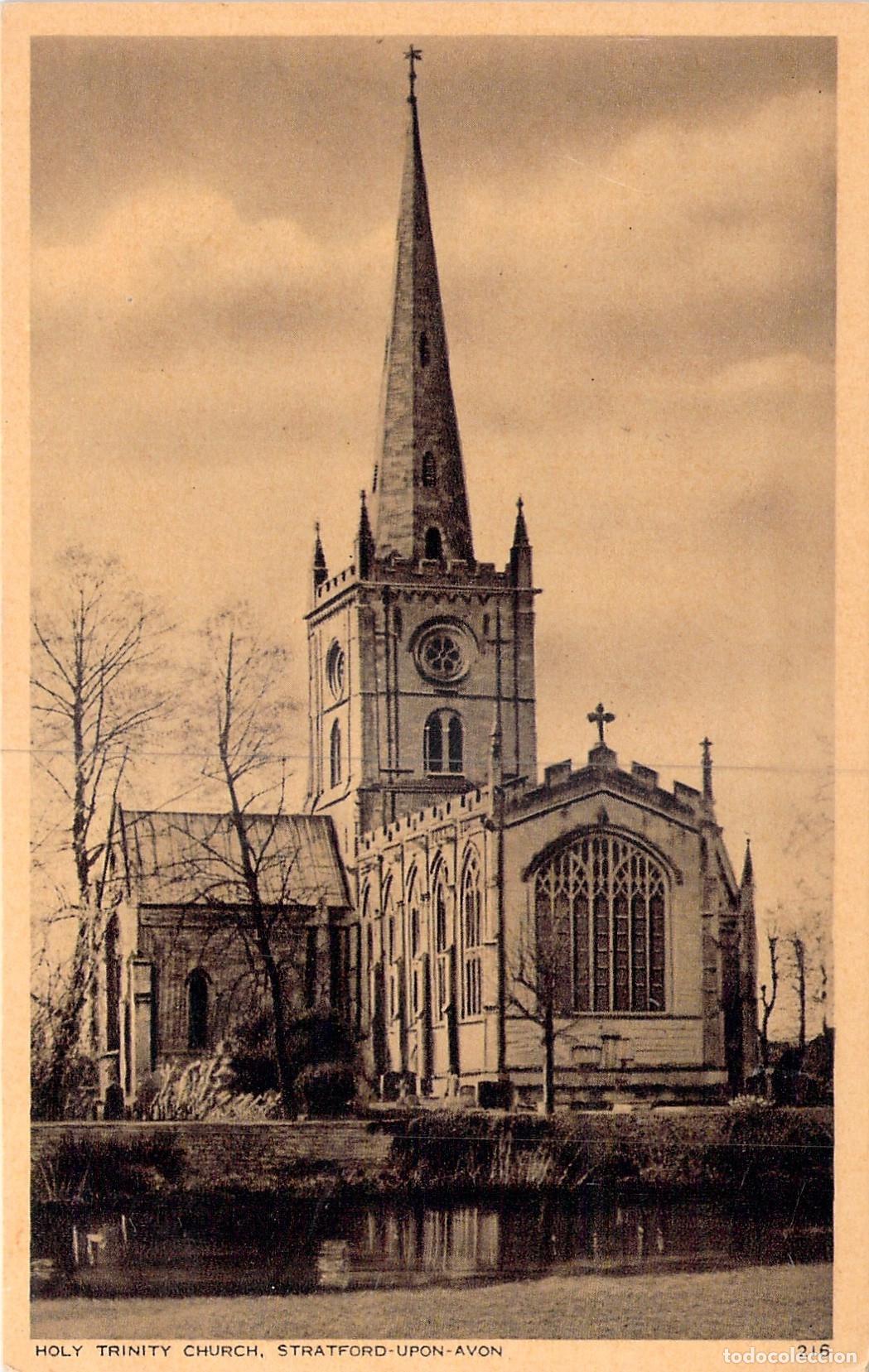 Postales: Postal de la Iglesia Holy Trinity en Stratford-upon-Avon, Inglaterra