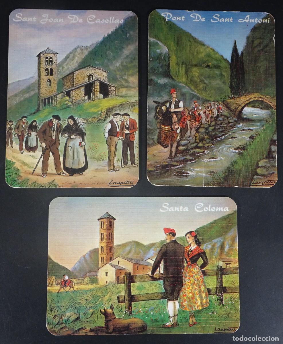 Postales: LOTE DE 3 POSTALES ILUSTRADAS, IMATGE DEL FOCLORE Y DEL PASAT ANDORR&Agrave;, VER FOTOS