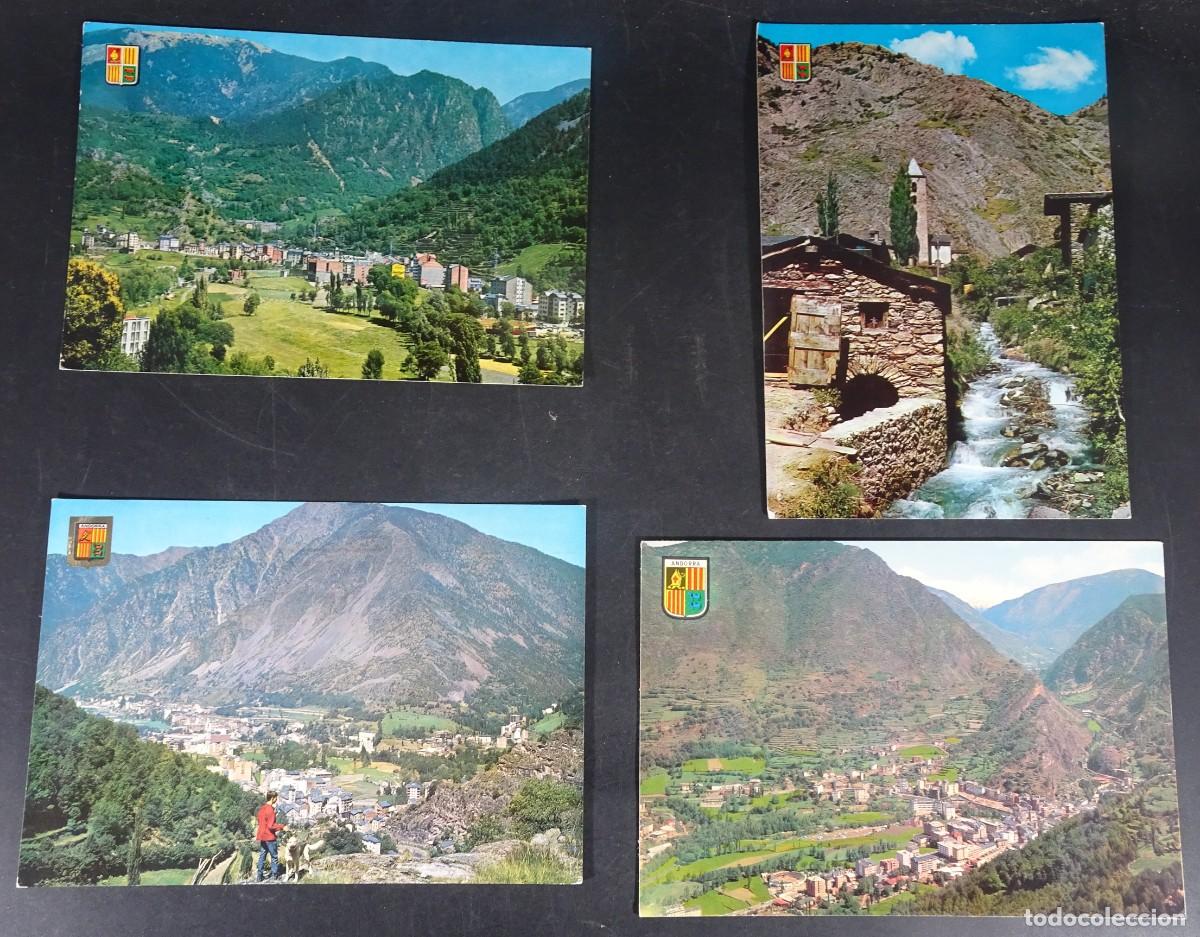 Postales: LOTE DE 4 ANTIGUAS POSTALES CPSM, VALLS D&acute;ANDORRA, VER FOTOS