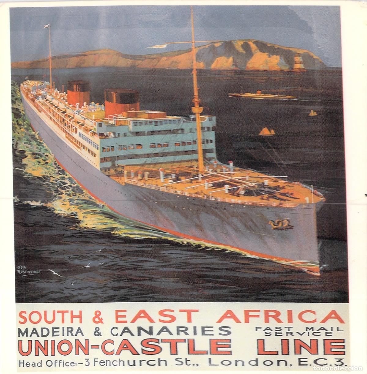 Postales: Postal de Barco Union-Castle Line Publicidad de Viaje a &Aacute;frica