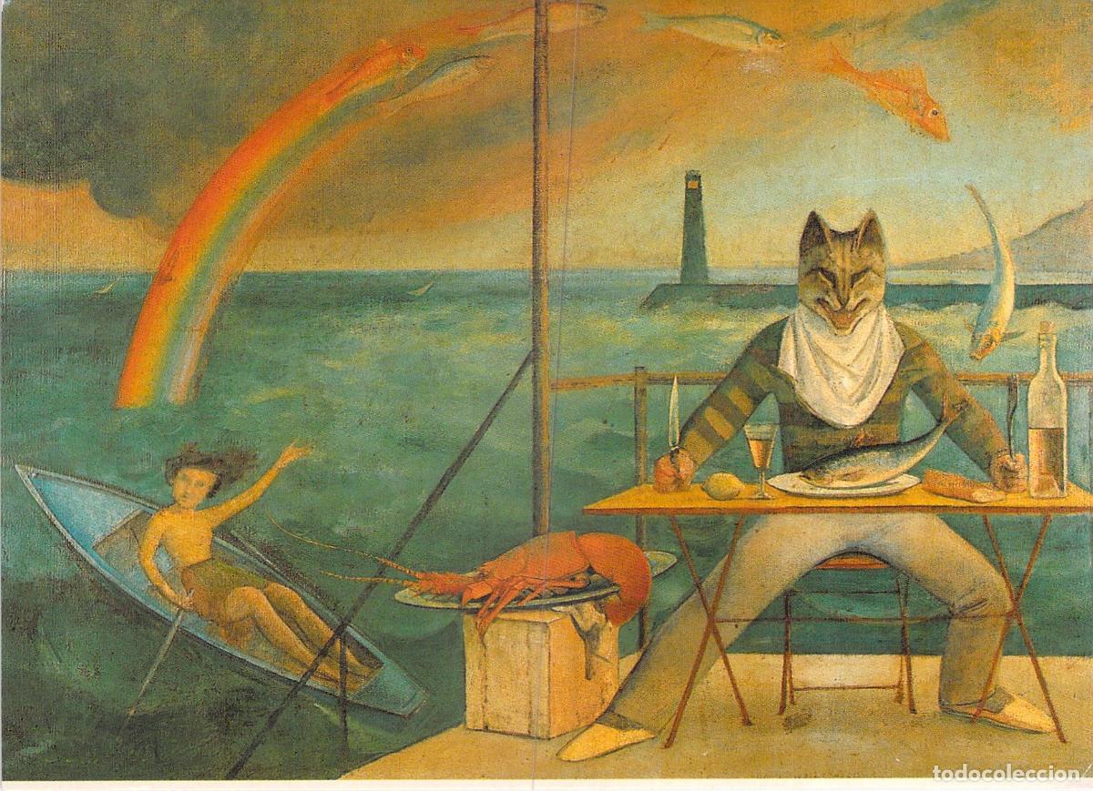 Postales: Postal Art&iacute;stica Balthus - Le Chat de la M&eacute;diterran&eacute;e