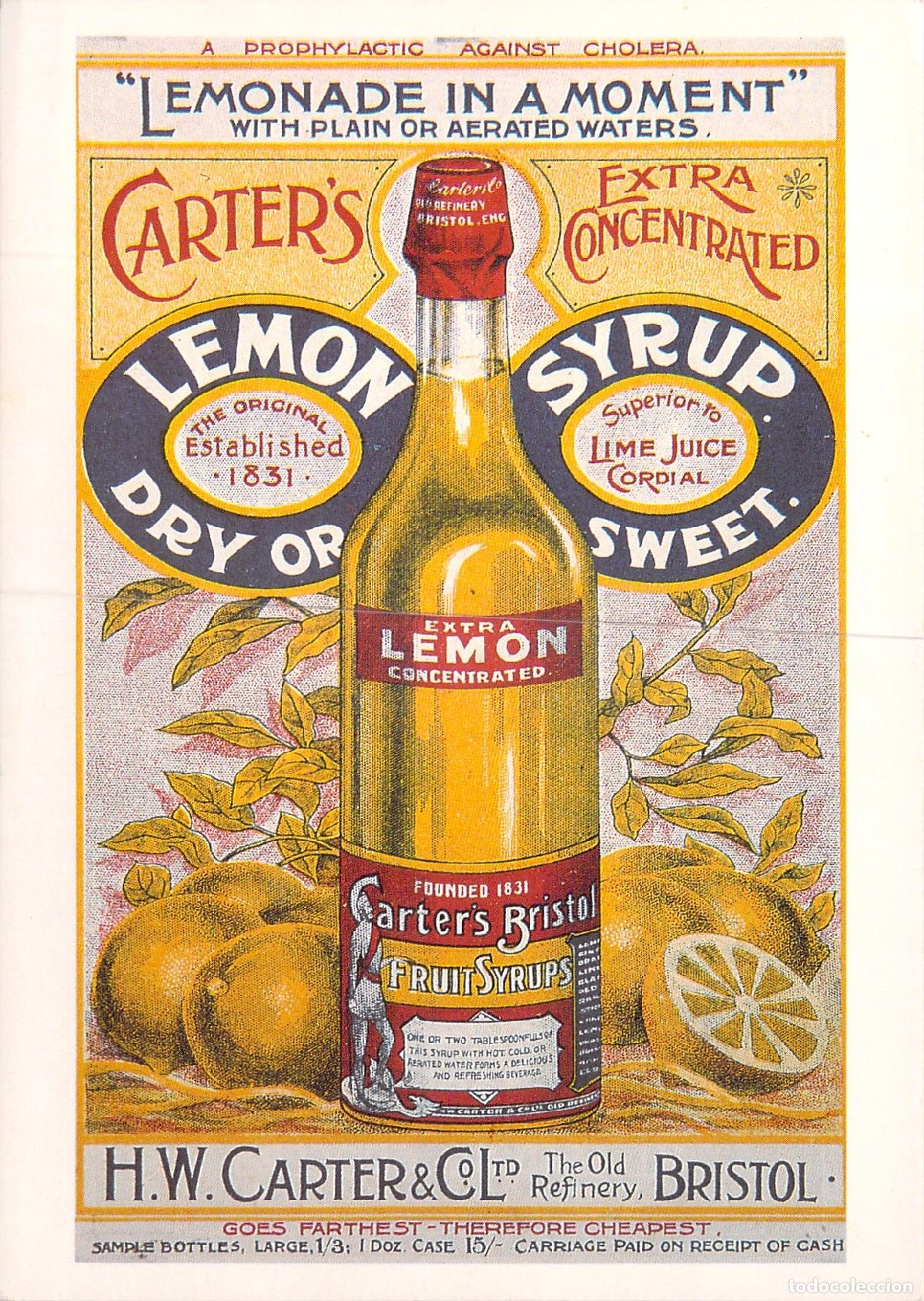 Postales: Postal Publicitaria de Carter's Lemon Syrup de Bristol
