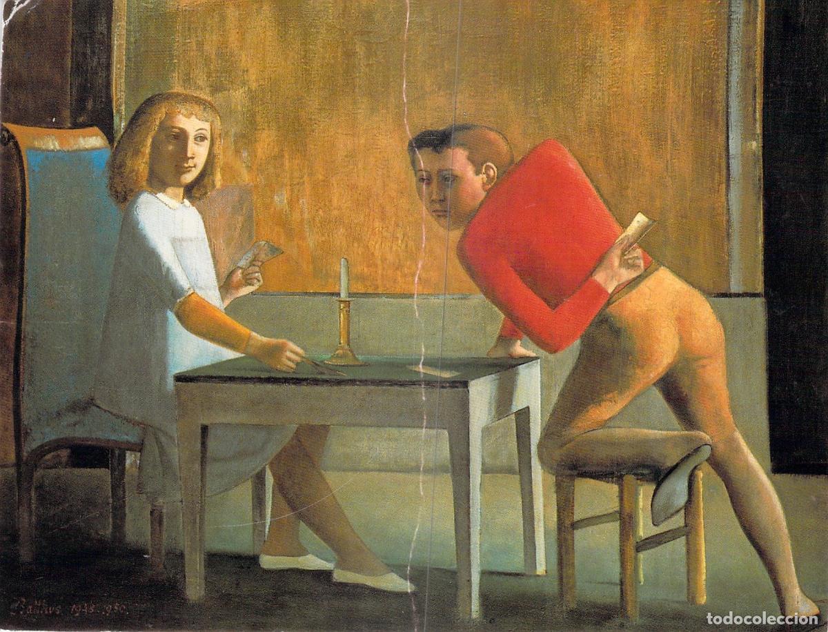 Postales: Postal de Arte Balthus La Partida de Cartas Colecci&oacute;n Thyssen