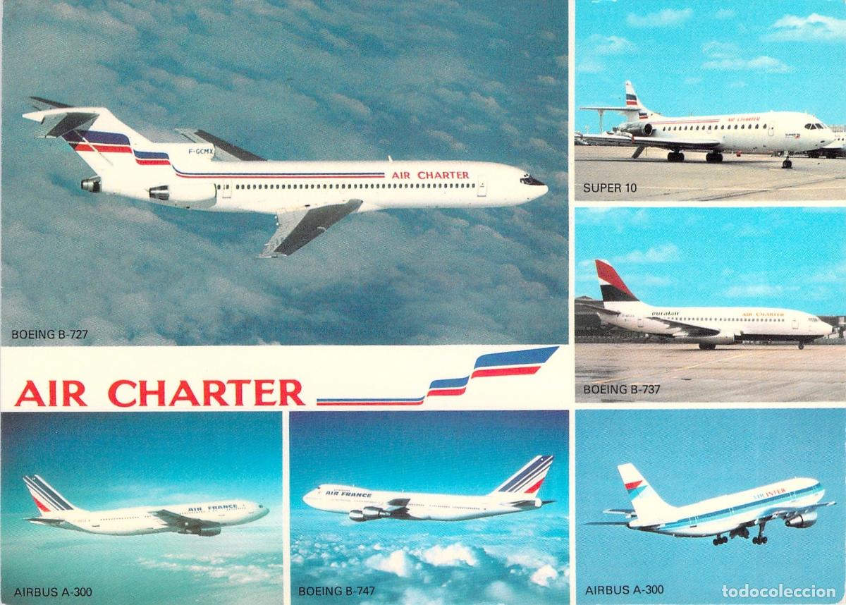 Postales: Postal de la Flota de Aviones de Air Charter Francia