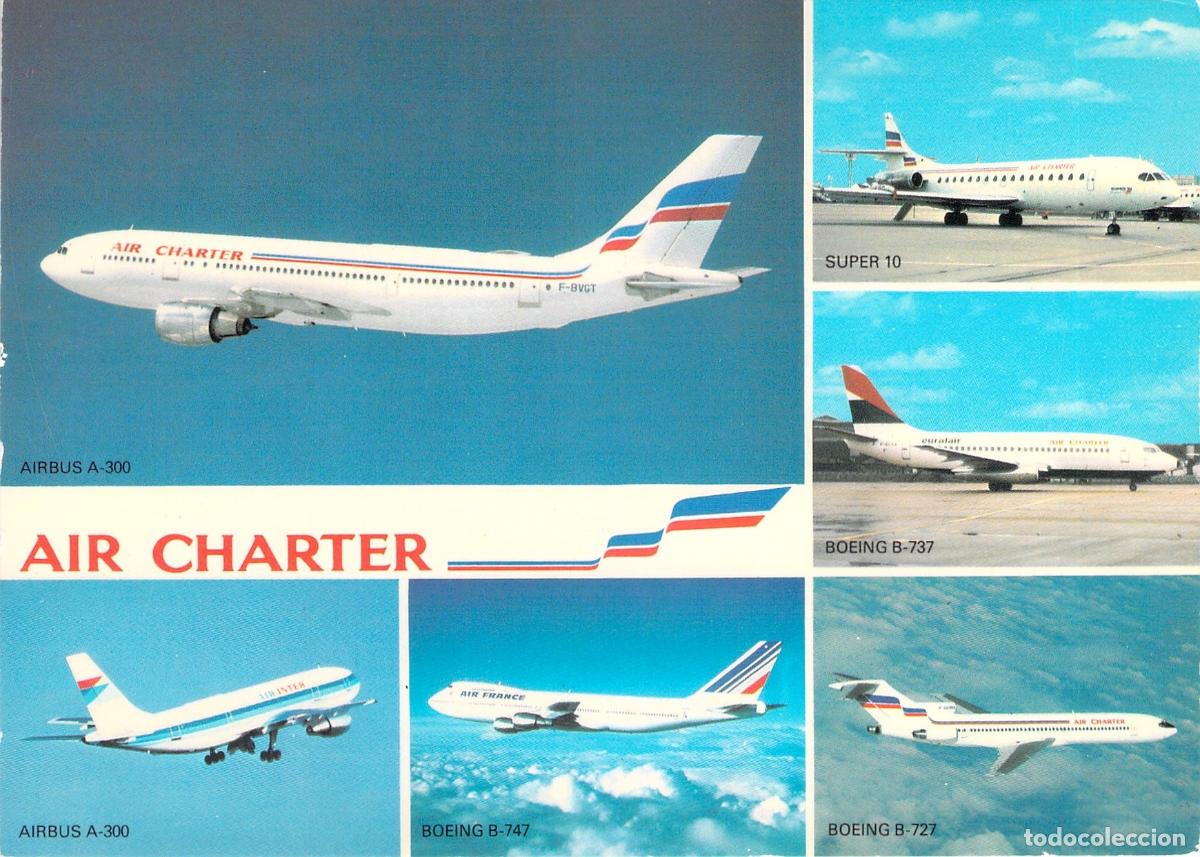 Postales: Tarjeta Postal de la Flota de Aviones Air Charter Francia