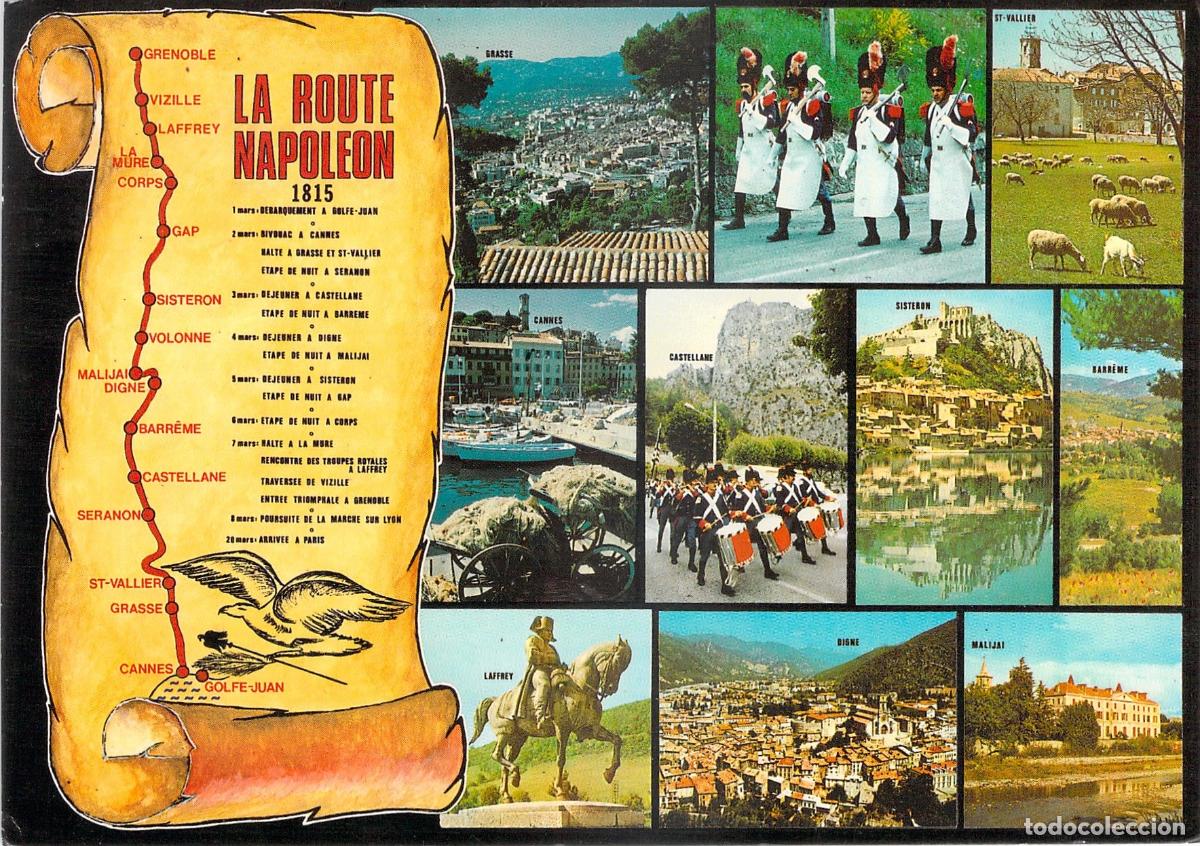 Postales: Postal de la Ruta Napole&oacute;n Francia Mapa y Vistas Hist&oacute;ricas