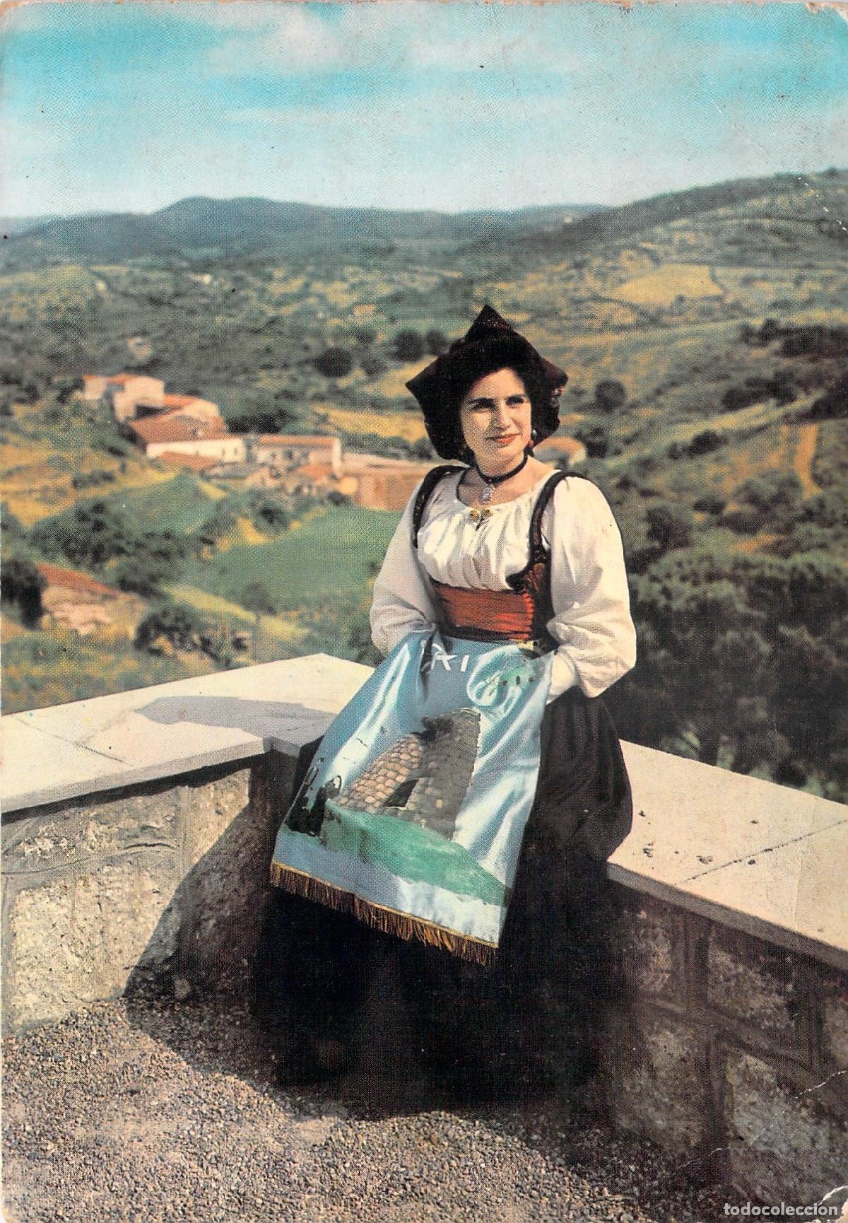Postales: Postal de Mujer con Traje T&iacute;pico de Ozieri, Cerde&ntilde;a, Italia