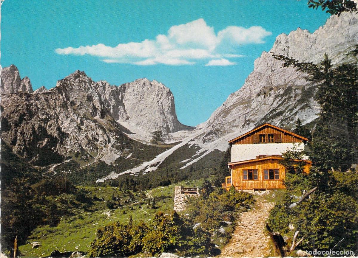 Postales: Postal de Gaudeamus-H&uuml;tte en el Macizo de Wilder Kaiser, Tirol, Austria