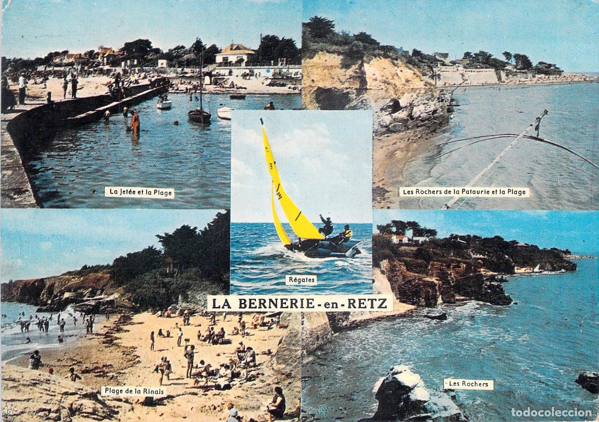 Postales: Postal Multi-vista de La Bernerie-en-Retz, Francia - Escenas de Playa