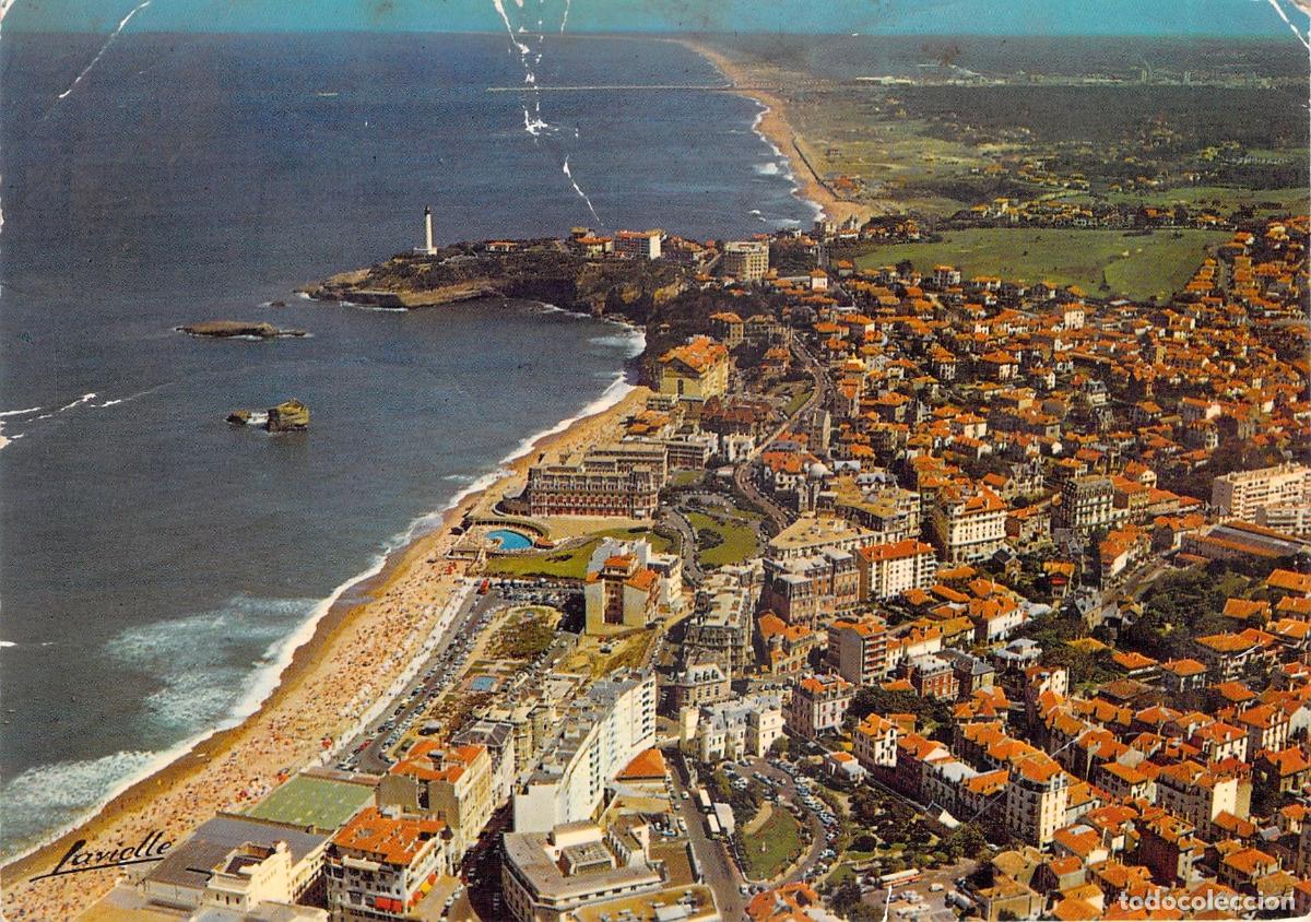 Postales: Postal de Biarritz, Francia - Vista A&eacute;rea Panor&aacute;mica de la Costa