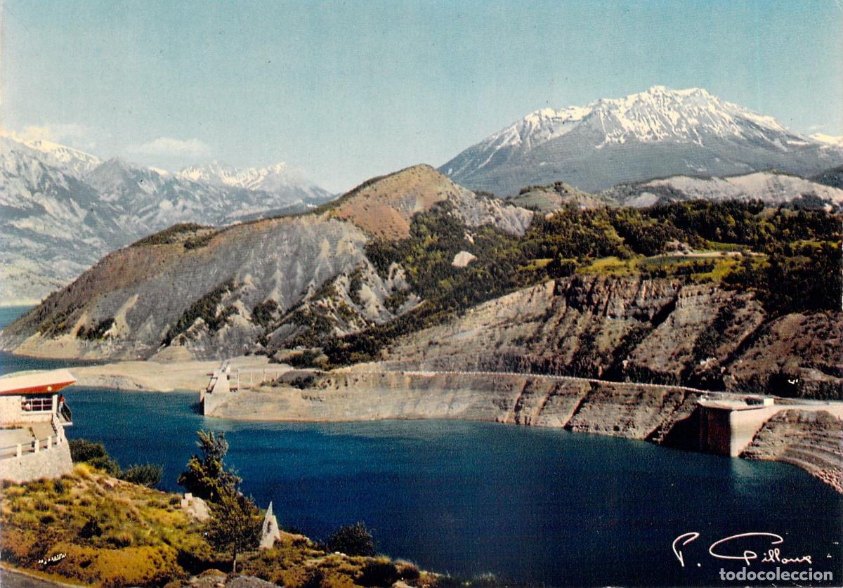 Postales: Postal de la Presa de Serre-Pon&ccedil;on y el Belv&eacute;d&egrave;re, Francia