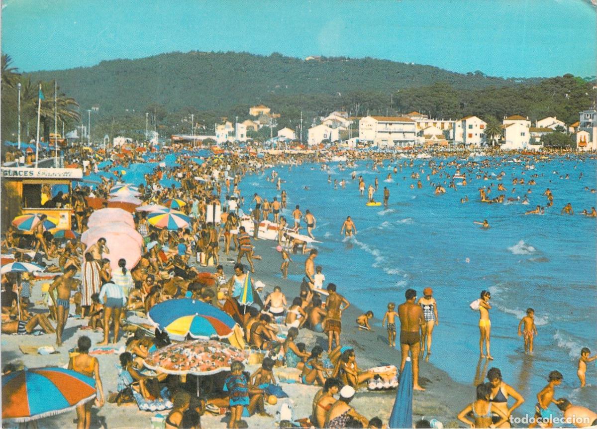Postales: Postal de la playa Les Sablettes en La Seyne-sur-Mer, Costa Azul