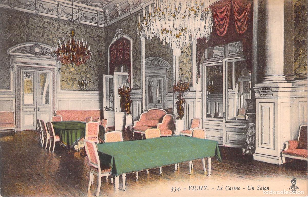 Postcards: Postal del Sal&oacute;n en el Casino de Vichy, Francia