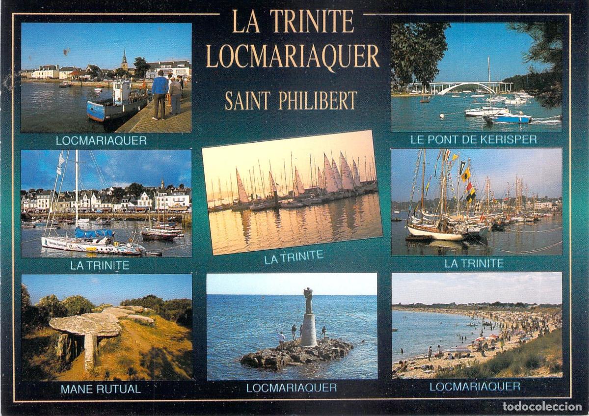 Postales: Postal Multivista de La Trinit&eacute;, Locmariaquer y Saint Philibert, Francia