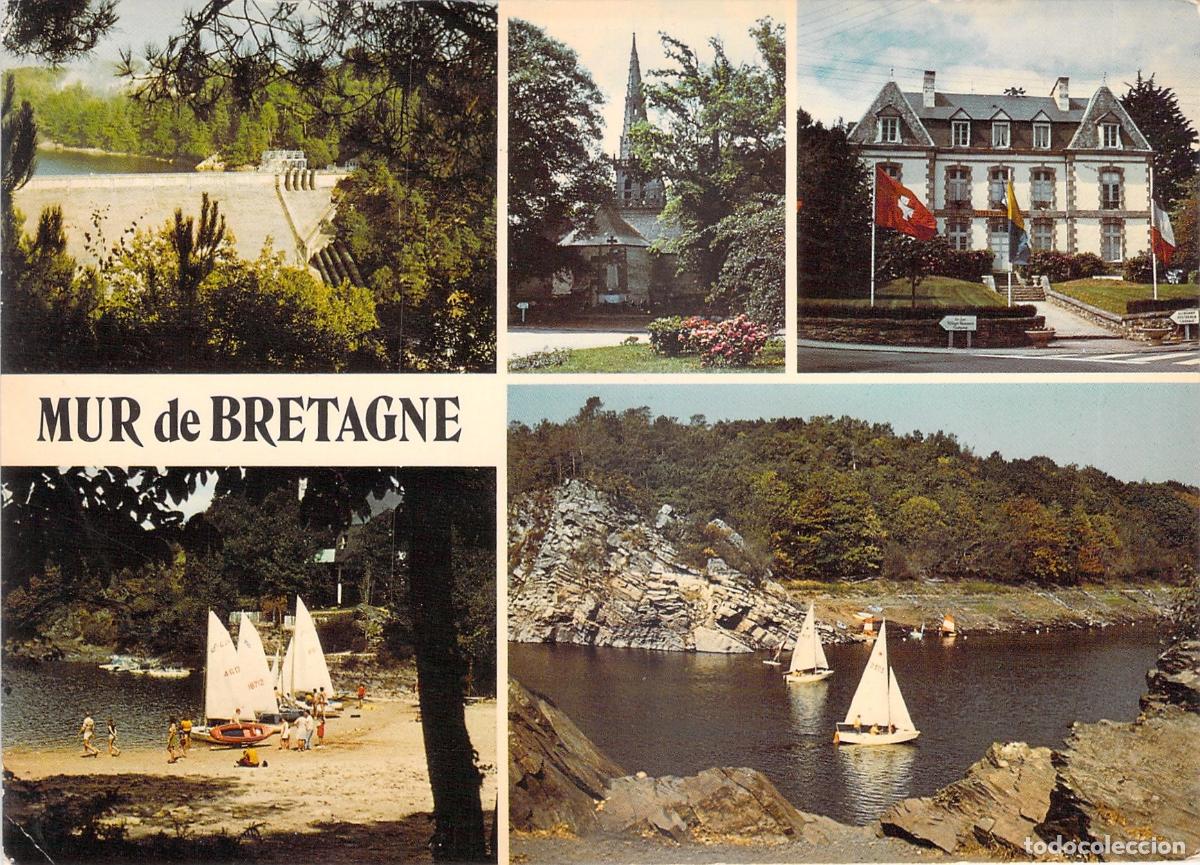 Postales: Postal Multivista de Mur-de-Bretagne, Breta&ntilde;a, Francia