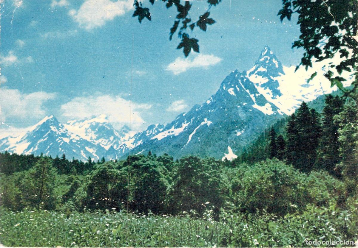 Postales: Postal del Pico In&eacute; en Dombay, Monta&ntilde;as del C&aacute;ucaso