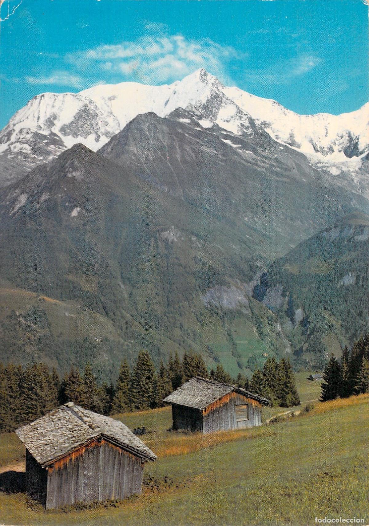 Postales: Postal del Massif du Mont-Blanc y Aiguille de Bionnassay en los Alpes