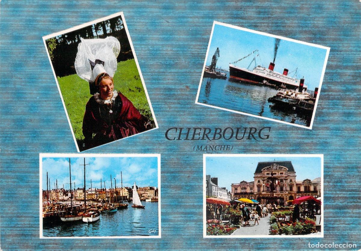 Postales: Postal Multivista de Cherbourg, Normand&iacute;a, Francia