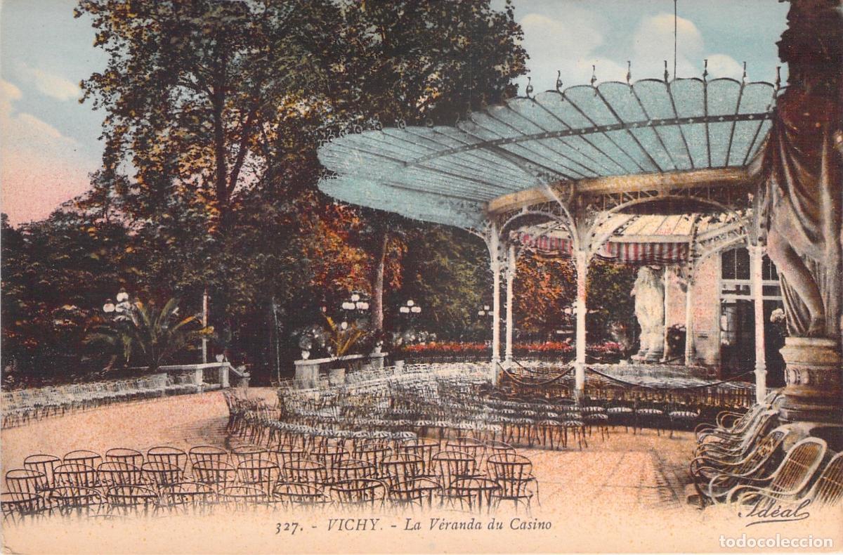Postales: Postal de la Veranda del Casino en Vichy, Francia