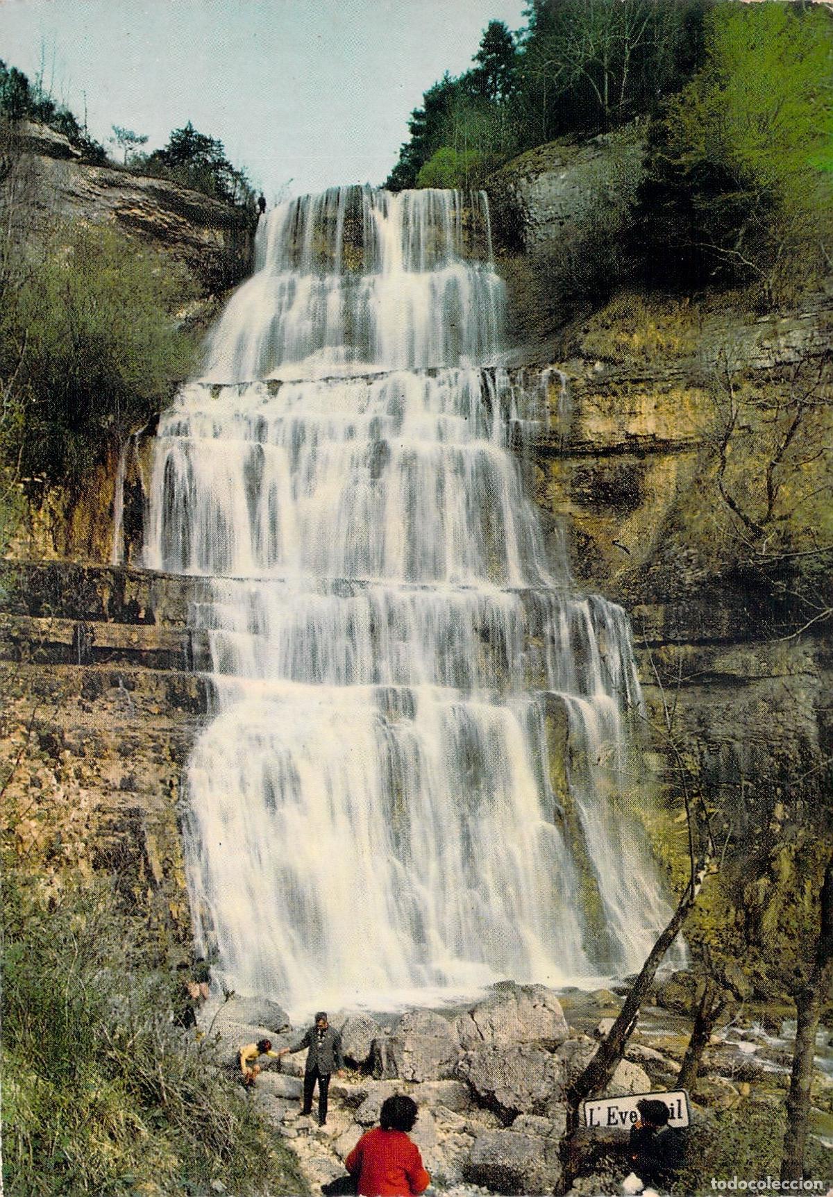 Postales: Postal de las Cascadas del H&eacute;risson, L'Eventail, Jura, Francia