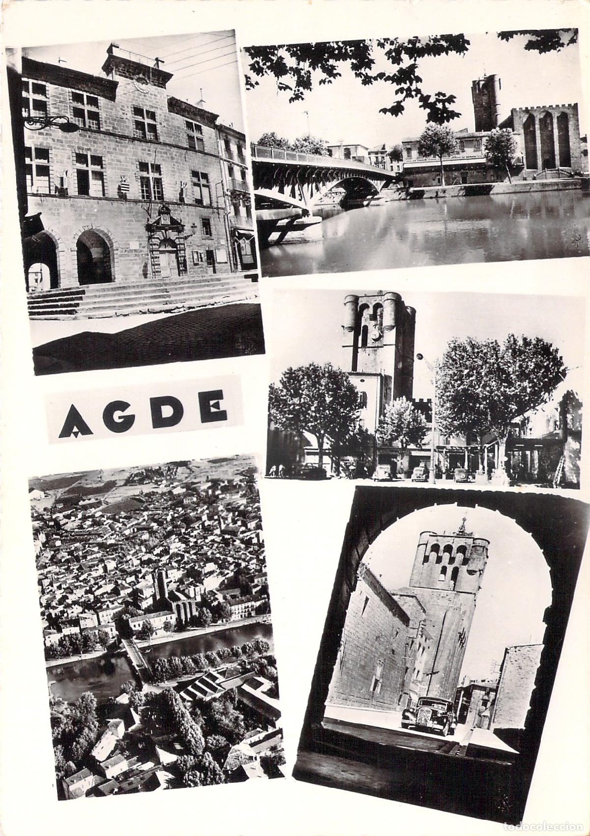 Postales: Tarjeta Postal Multivista de Agde, H&eacute;rault - Catedral y Ayuntamiento