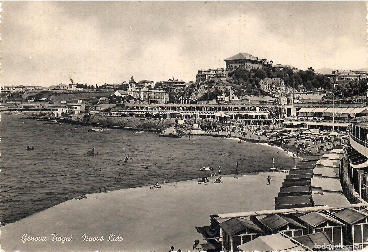 Postcards: GENOVA. Italia. The bagni and neuw sea shore. ED. W.D.G.