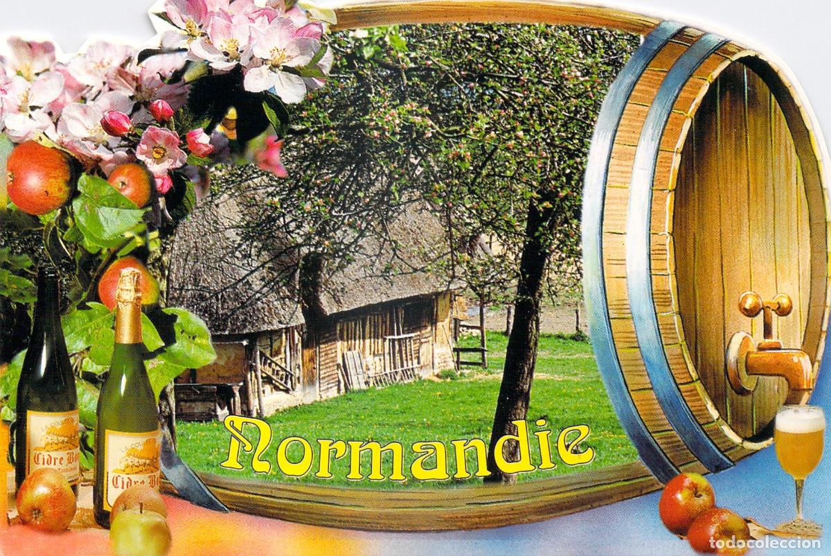 Postales: Postal de Normand&iacute;a con Casa Tradicional y Sidra