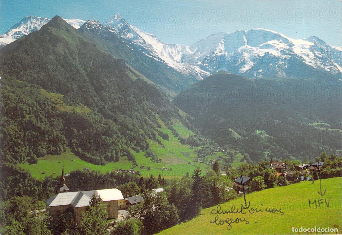 Postales: Postal del Macizo del Mont-Blanc desde Saint-Nicolas-de-V&eacute;roce