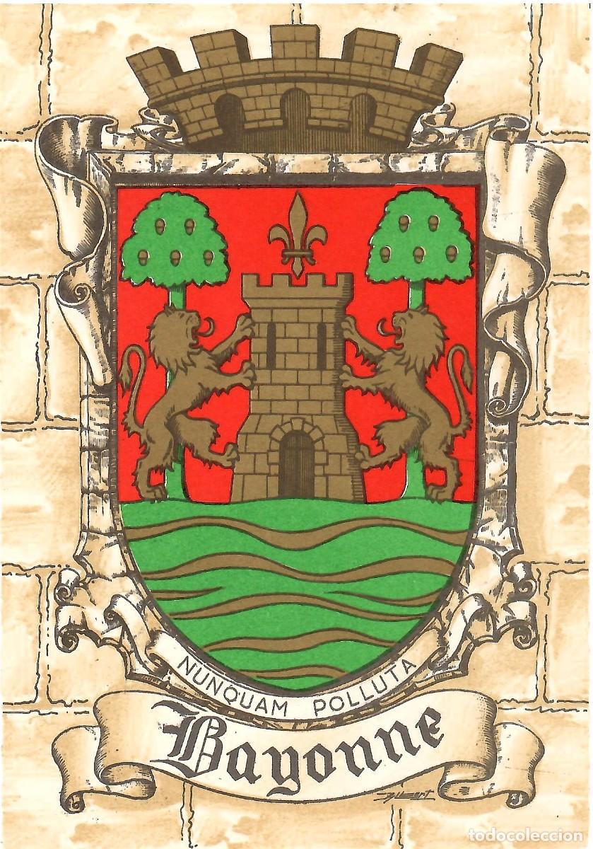Postales: N&ordm; 1320 B-BAYONNE. Nunquam Polluta. Escudo. Sin circular. EDIT. PAR&Iacute;S O.P.