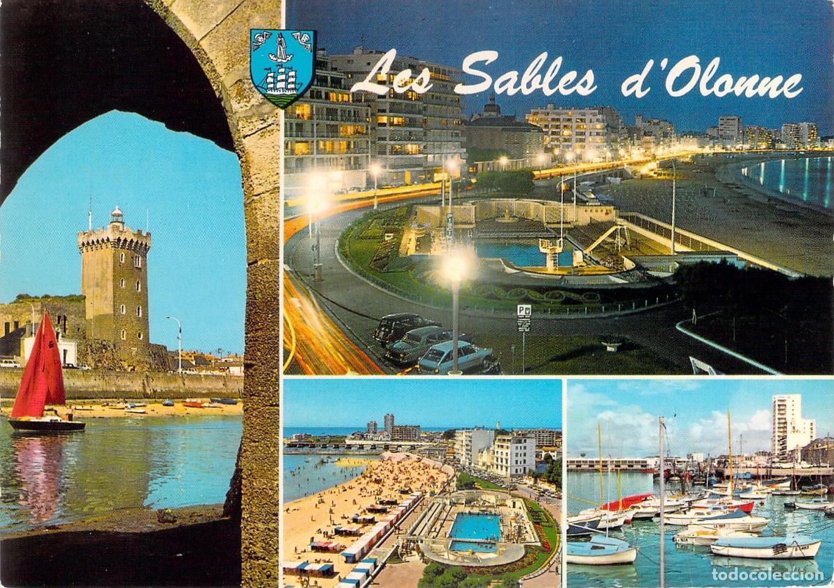 Postales: Postal de Les Sables d'Olonne Francia Vistas M&uacute;ltiples y Puerto