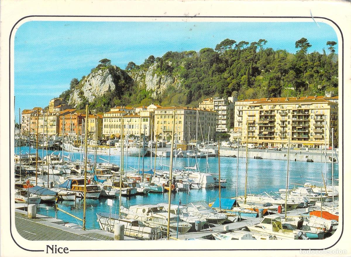 Postales: Postal Tur&iacute;stica del Puerto de Niza en la Costa Azul